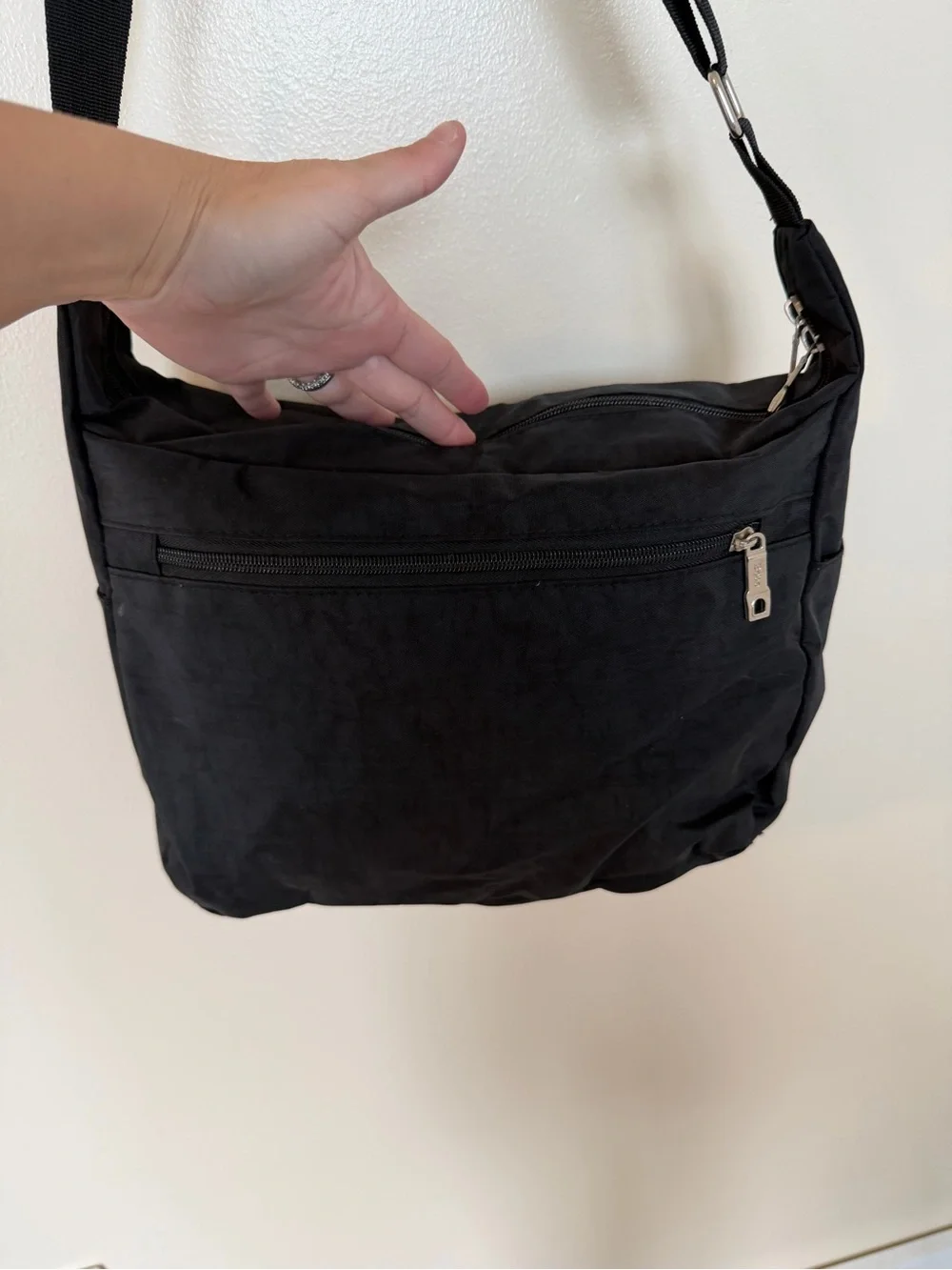 BoBo Xiuxian Women's Black Multi Pocket Hobo Bag with  Adjustable Strap